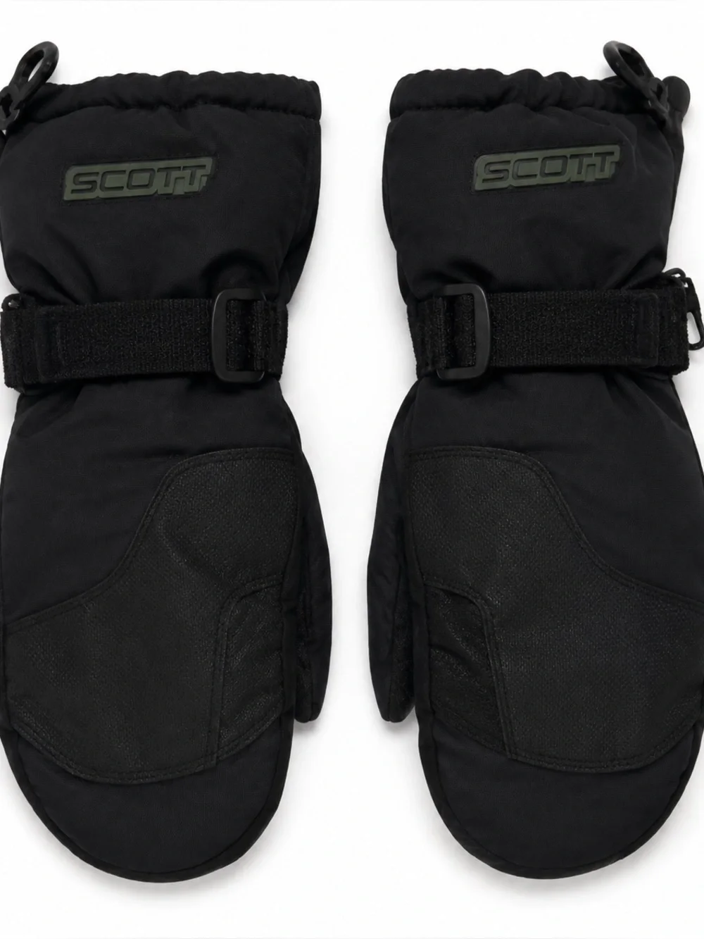 Scott Kids Black Insulated Ski Snow Mittens M/5.5 Adjustable Wrist Straps